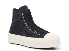 Кеды Converse Chuck Taylor All Star высокие на платформе, черный/фиолетовый