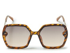 Солнцезащитные очки Kelly &amp; Katie Libby с геометрическим узором, коричневый / черный