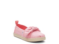 Слипоны детские Toms Alpargata с бантом, светло-розовый