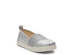 Слипоны детские Toms Alpargata, серебряный