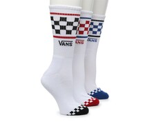 Носки мужские Vans Checker Band с круглым вырезом, 3 пары, белый