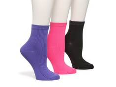 Комплект из 3 пар носков Mix No. 6 Glitter Top, черный/розовый/фиолетовый