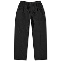 Нейлоновые брюки South2 West8 с поясом из CS, черный