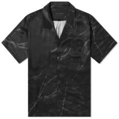 Рубашка для отпуска Stampd с мраморным воротником, черный