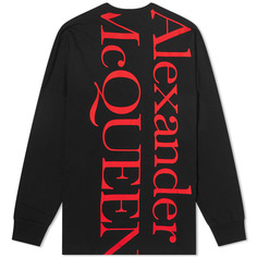 Футболка с логотипом Alexander McQueen и длинными рукавами