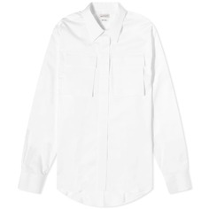 Alexander McQueen Рубашка с открытыми карманами, белый