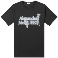Alexander McQueen Неоновая футболка со скелетом