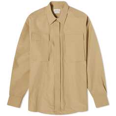 Alexander McQueen рубашка с карманами в стиле милитари, бежевый