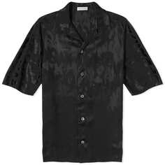 Рубашка с коротким рукавом и логотипом Alexander McQueen в стиле граффити, черный
