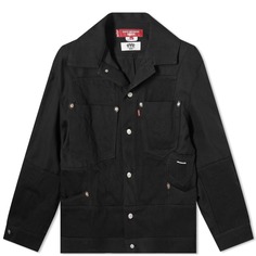 Рабочая куртка Junya Watanabe MAN x eYe x Levi&apos;s из шерсти и денима, черный
