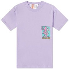 Розовая футболка Jungles Jungles x Keith Haring Man, фиолетовый