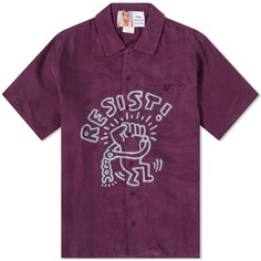 Jungles Jungles x Keith Haring Resist Vacation Рубашка, фиолетовый