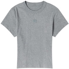 Alexander Wang Усохшая футболка с блестками Essential, серый