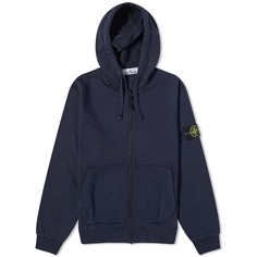 Толстовка с молнией и полной молнией Stone Island, окрашенная в одежде