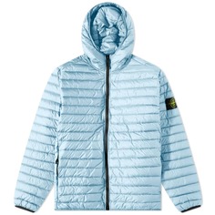 Легкий пуховик Stone Island с капюшоном