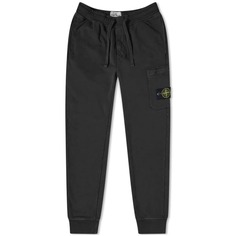 Карманные джоггеры Stone Island, окрашенные в одежду, черный