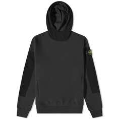 Нейлоновый свитер с капюшоном Stone Island, черный