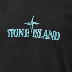 Футболка с логотипом Stone Island на рукавах, черный