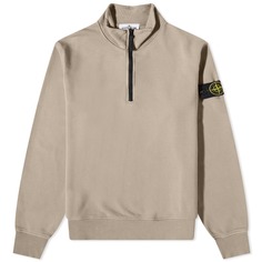 Окрашенный в одежде спортивный свитер Stone Island на молнии до половины