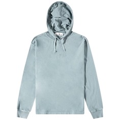 Легкая худи с вышитым логотипом Stone Island