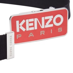 Ремень Kenzo с тканым логотипом, черный