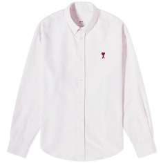 Оксфордская рубашка на пуговицах с логотипом AMI Paris