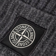 Шапка-бини Stone Island с шерстяной нашивкой