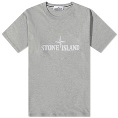 Футболка с логотипом Stone Island на рукавах