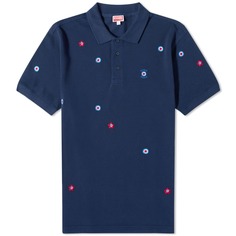 Классическая рубашка-поло Kenzo Target, синий