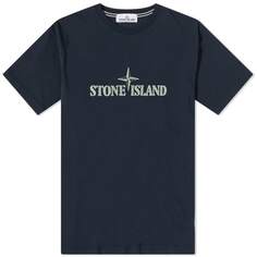 Футболка с логотипом Stone Island на рукавах