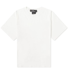Хлопковая футболка с принтом на спине Stone Island Shadow Project Mako, белый