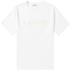 Футболка Lanvin с вышитым логотипом в тон