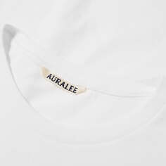 Бесшовная футболка с круглым вырезом Auralee, белый