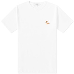 Классическая футболка Maison Kitsune Chillax с нашивкой лисы, белый