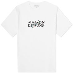 Maison Kitsune Maison Kistune Футболка оверсайз с цветами, белый