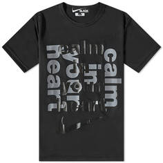 Черная футболка Comme des Garçons Black Calm In Your Heart x Nike, черный