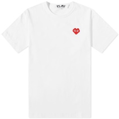 Футболка Comme des Garçons Play Invader Heart, белый