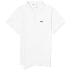 Comme des Garçons Shirt x Lacoste Асимметричная рубашка-поло, белый