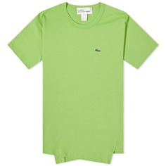Comme des Garçons SHIRT x Lacoste Асимметричная футболка, зеленый