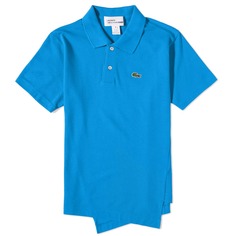 Comme des Garçons Shirt x Lacoste Асимметричная рубашка-поло, синий