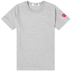 Женская футболка Comme des Garçons Play с рукавами Invader, серый