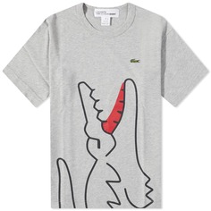 Comme des Garçons SHIRT x Lacoste Oversized-футболка под крокодила