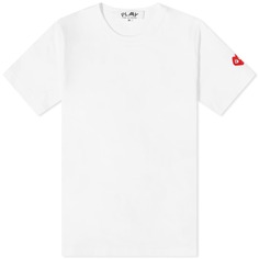 Женская футболка Comme des Garçons Play с рукавами Invader, белый