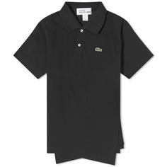 Comme des Garçons Shirt x Lacoste Асимметричная рубашка-поло, черный