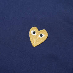 Женская футболка Comme des Garcons Play с золотым сердечком и логотипом