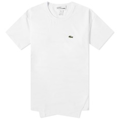 Comme des Garçons SHIRT x Lacoste Асимметричная футболка, белый