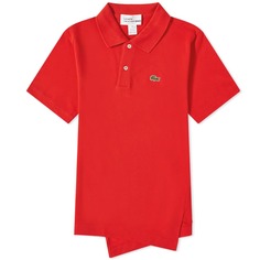 Comme des Garçons Shirt x Lacoste Асимметричная рубашка-поло, красный