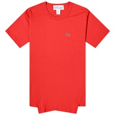 Comme des Garçons SHIRT x Lacoste Асимметричная футболка, красный