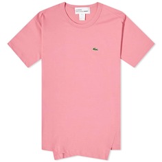 Comme des Garçons Shirt x Lacoste Асимметричная футболка, розовый