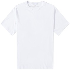 Comme des Garçons Shirt Объемная футболка с логотипом на спине и воротником-стойкой, белый